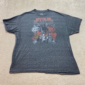 VFifthSun‎ Shirt Mens 2XL Heather Gray Star Wars The Last Jedi Graphic Tee